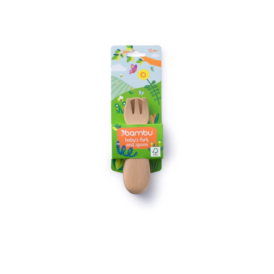 Baby's Bamboo Fork and Spoon Set (12M+)
