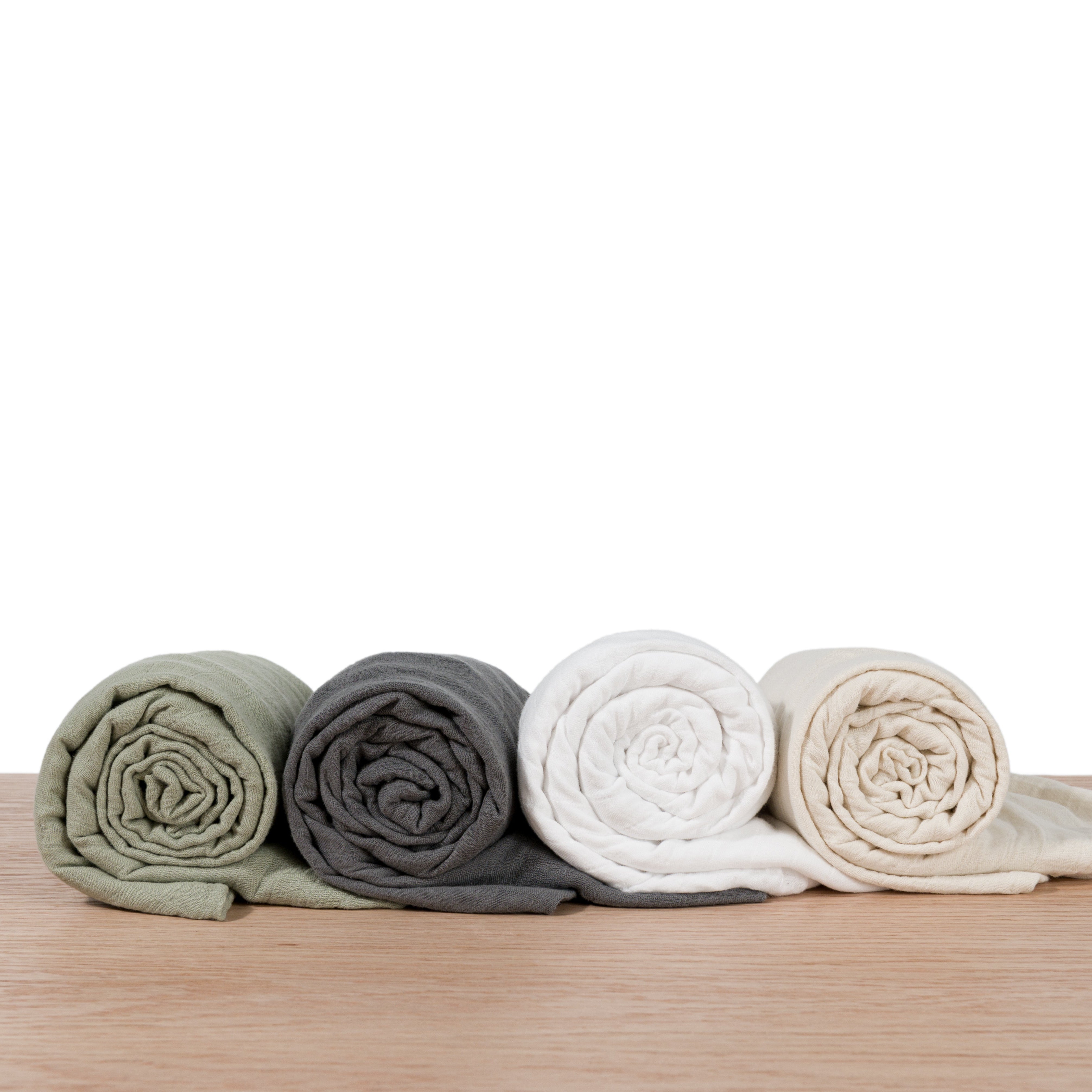 Organic Breathable Swaddle Blankets 4-Color Pack