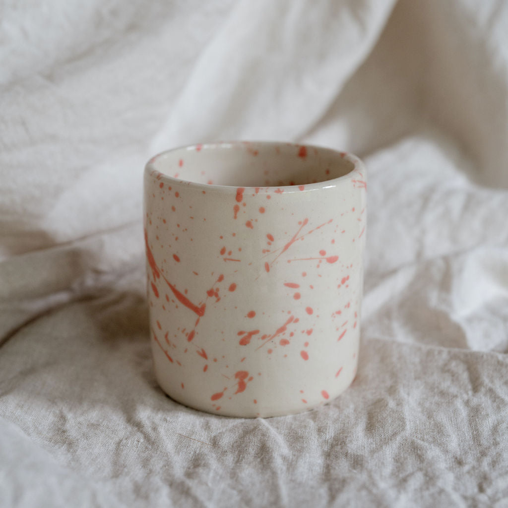 Jackson Handmade Ceramic Matcha Bowl | Speckled Pink
