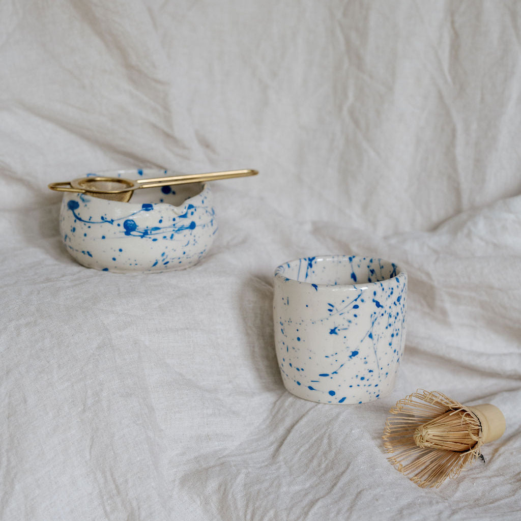 Jackson Handmade Ceramic Tumbler | Speckled Blue