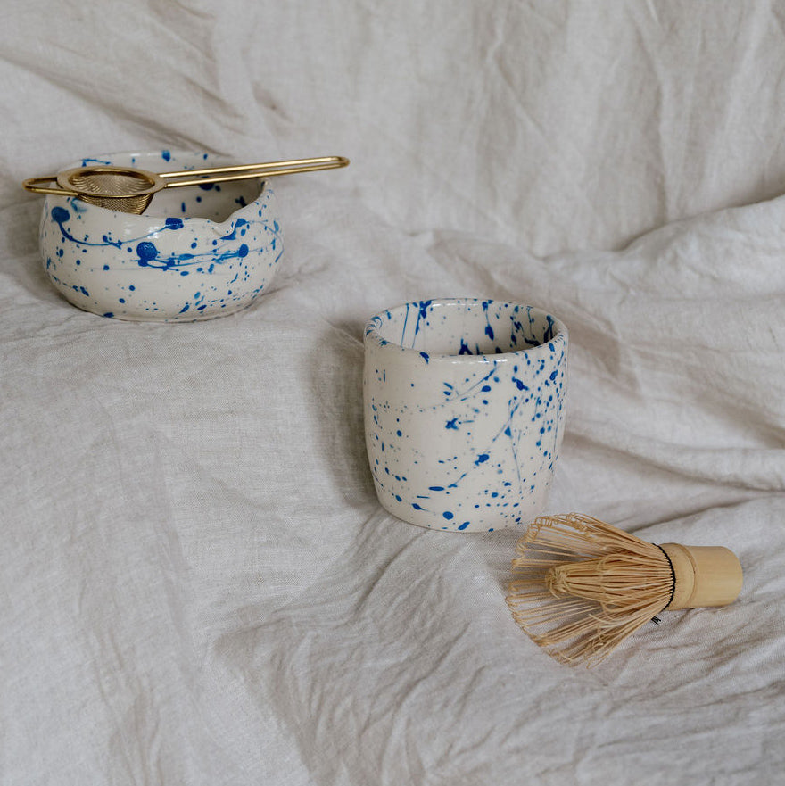 Jackson Handmade Ceramic Tumbler | Speckled Blue