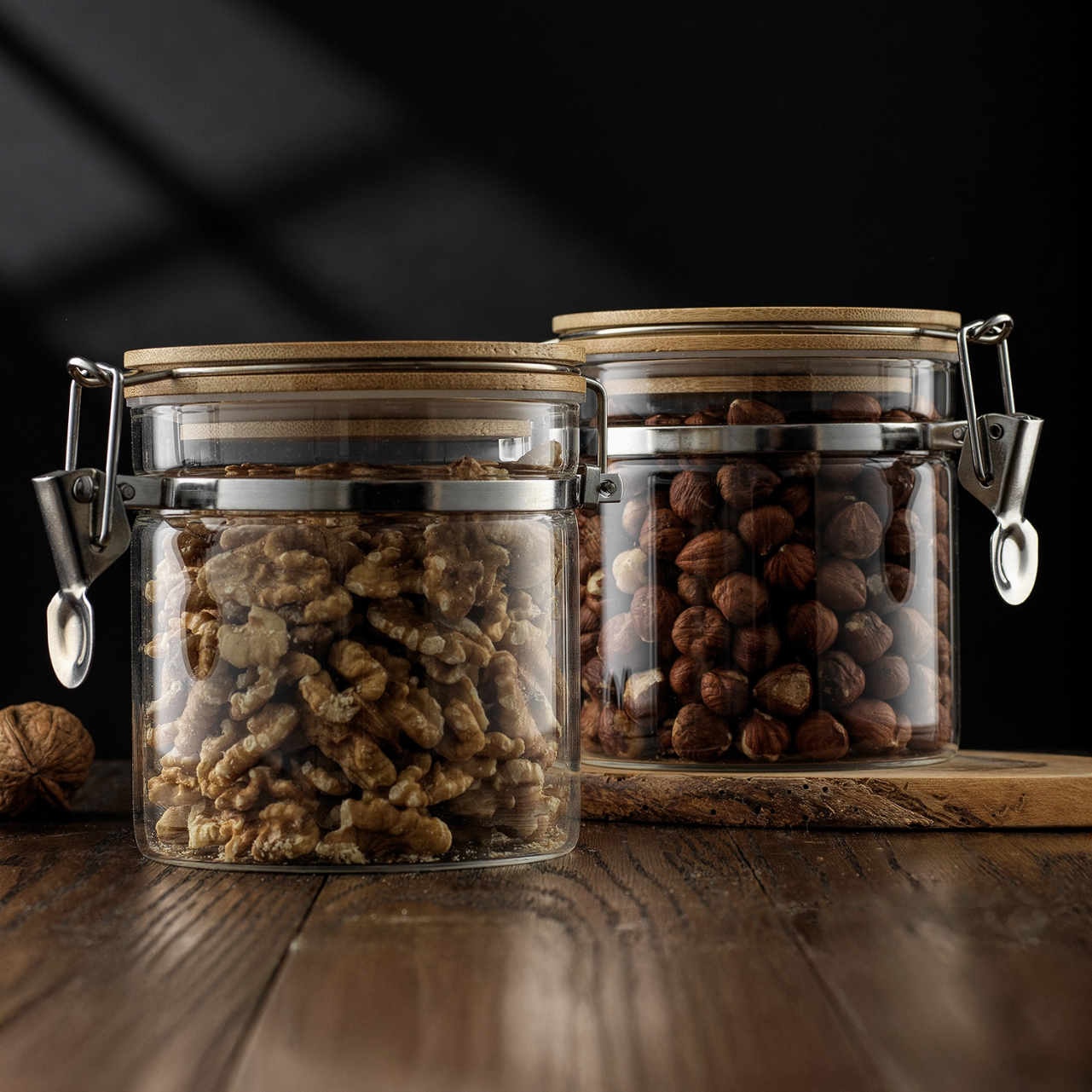 Glass Jars with Bamboo Lids