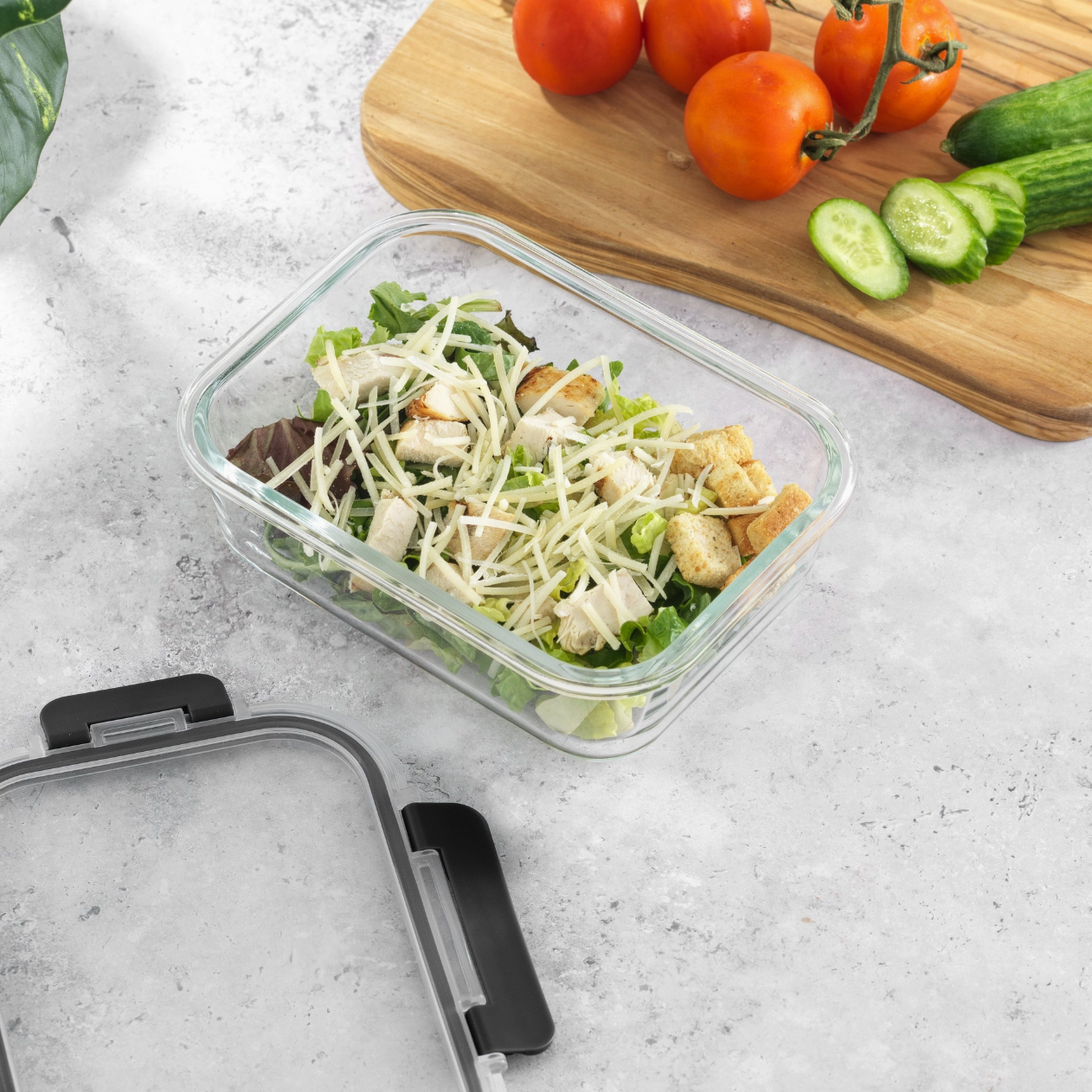 Glass Food Storage Containers with Airtight Lids - Set of 5