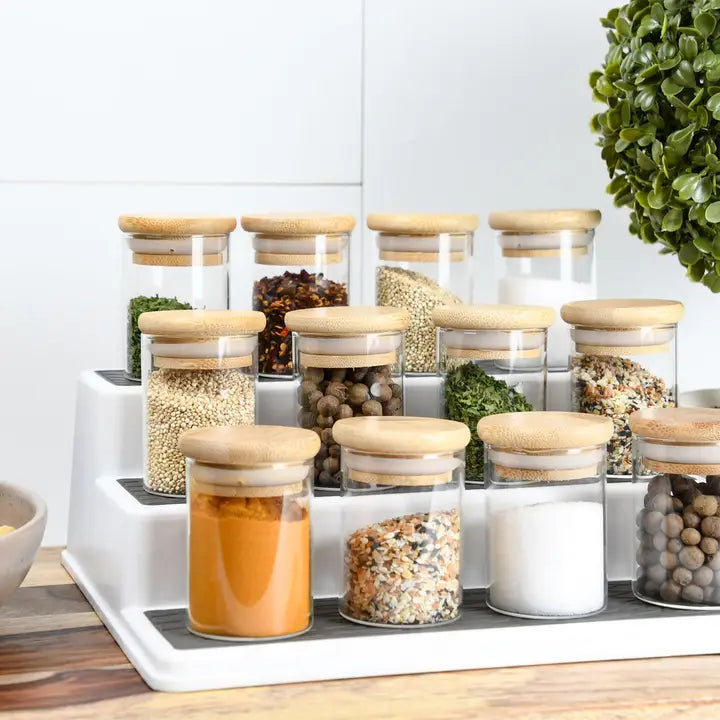 Bamboo Lid Spice Jars - 2oz