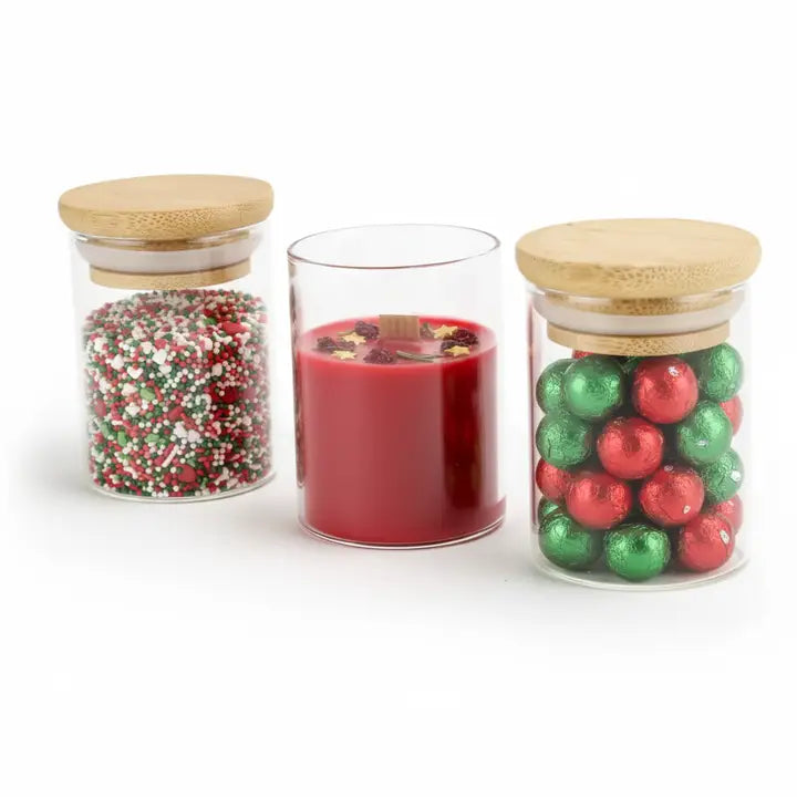 Bamboo Lid Spice Jars - 2oz