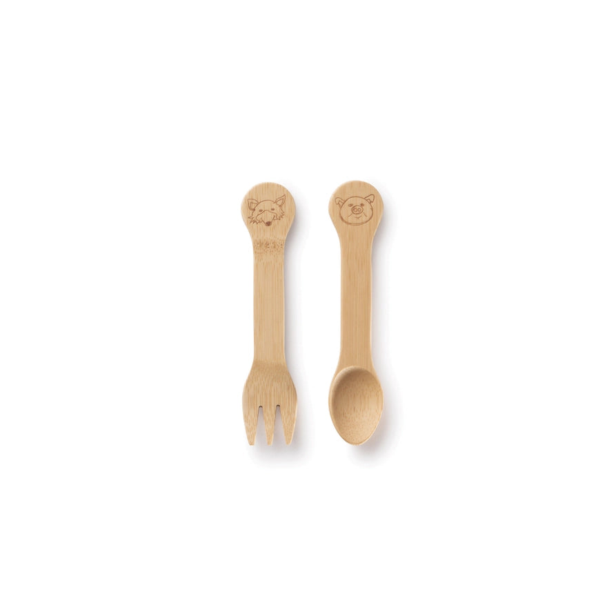 Kid's Bamboo Fork and Spoon (18M+)