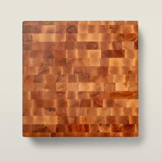 Boos Block Square Chopping Block, Non-Reversible, End Grain, 4" Thick (CCB Series), Maple
