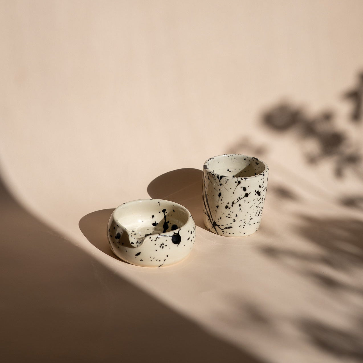 Jackson Handmade Ceramic Matcha Bowl | Speckled Black