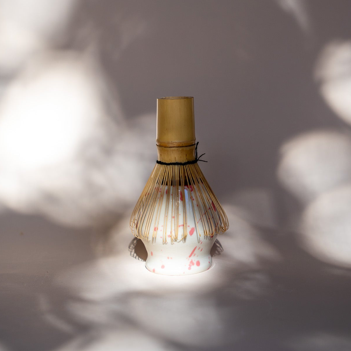 Jackson Handmade Ceramic Matcha Holder | Speckled Pink