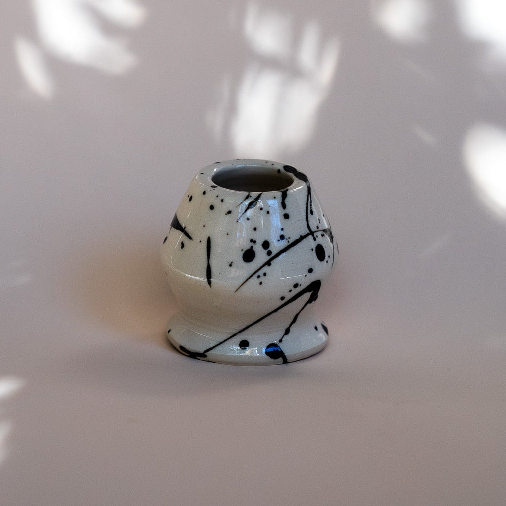 Jackson Handmade Ceramic Matcha Holder | Speckled Black