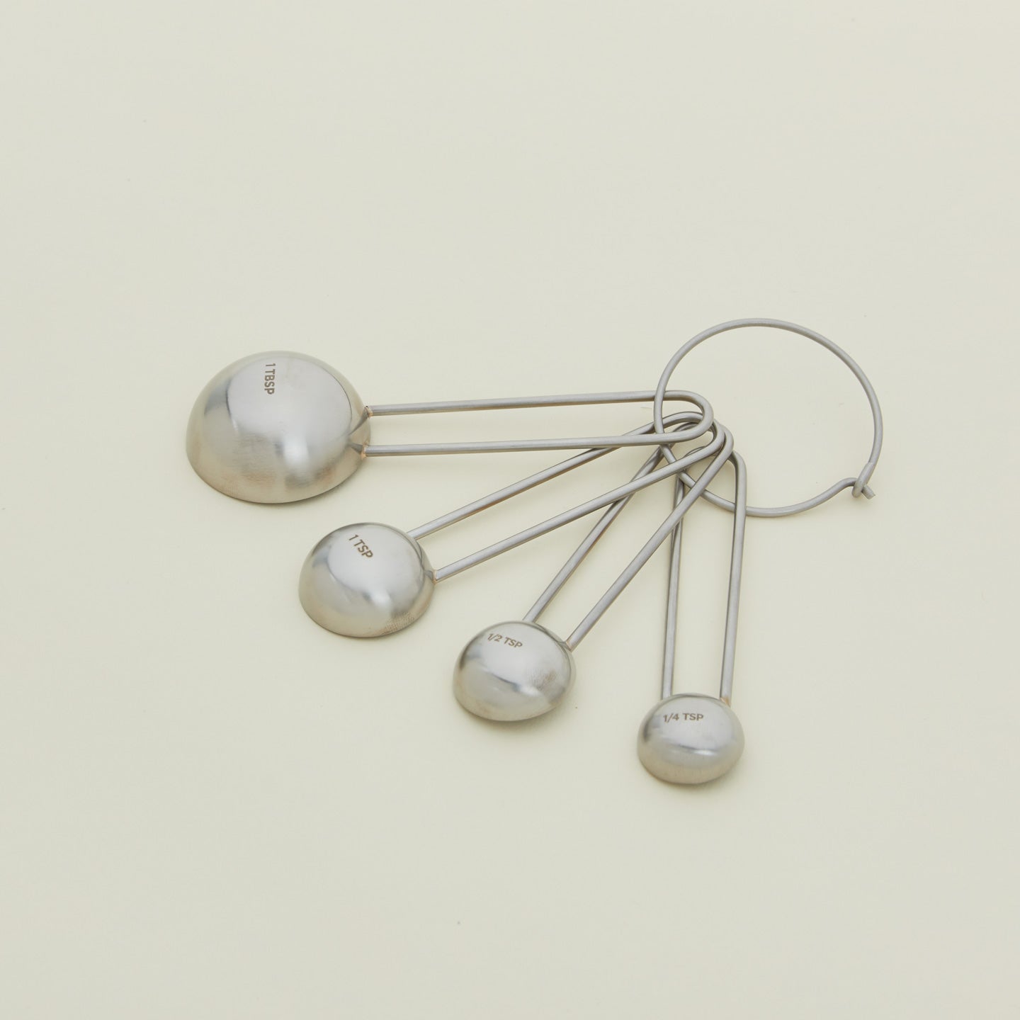 Simple Measuring Spoons - Silver