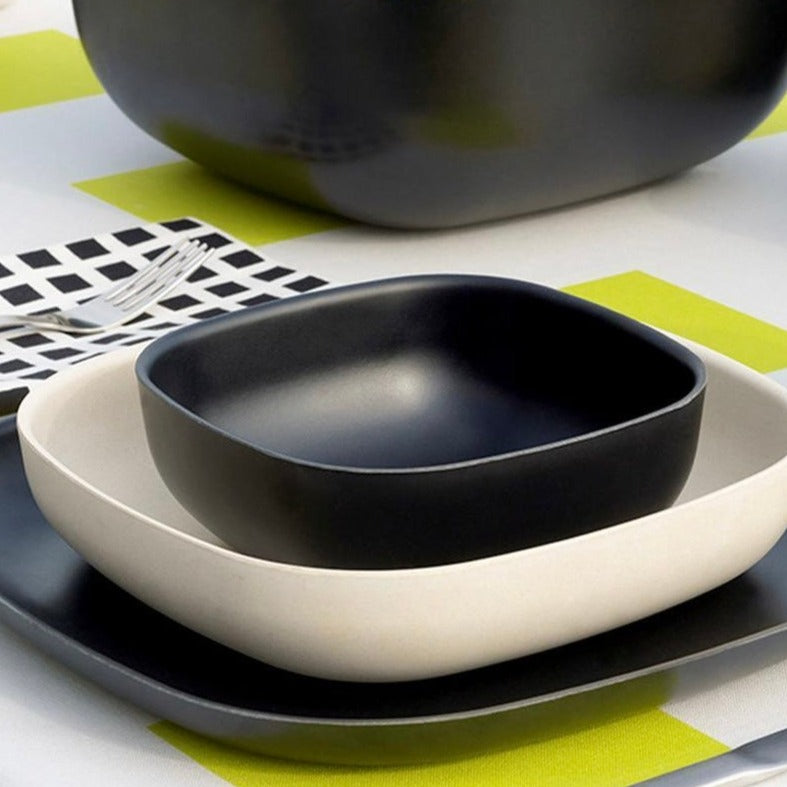 Bamboo Cereal Bowl, 4 Piece Set - Black