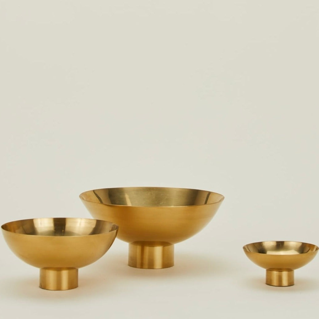 Essential Footed Bowl - Brass