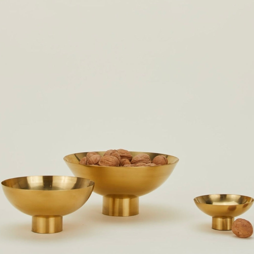 Essential Footed Bowl - Brass