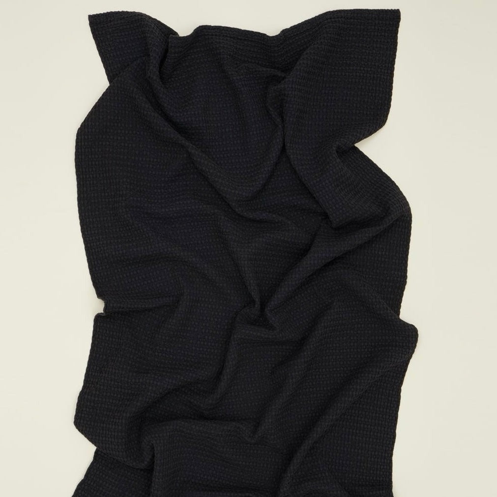 Simple Waffle Towels - Black