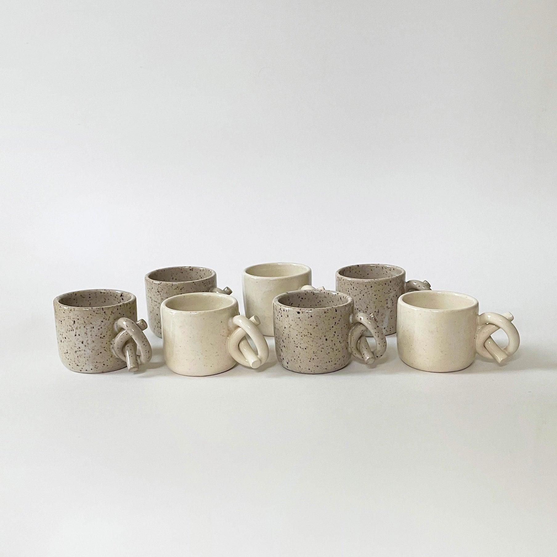Handmade Ceramic Knot Handle Espresso Cup