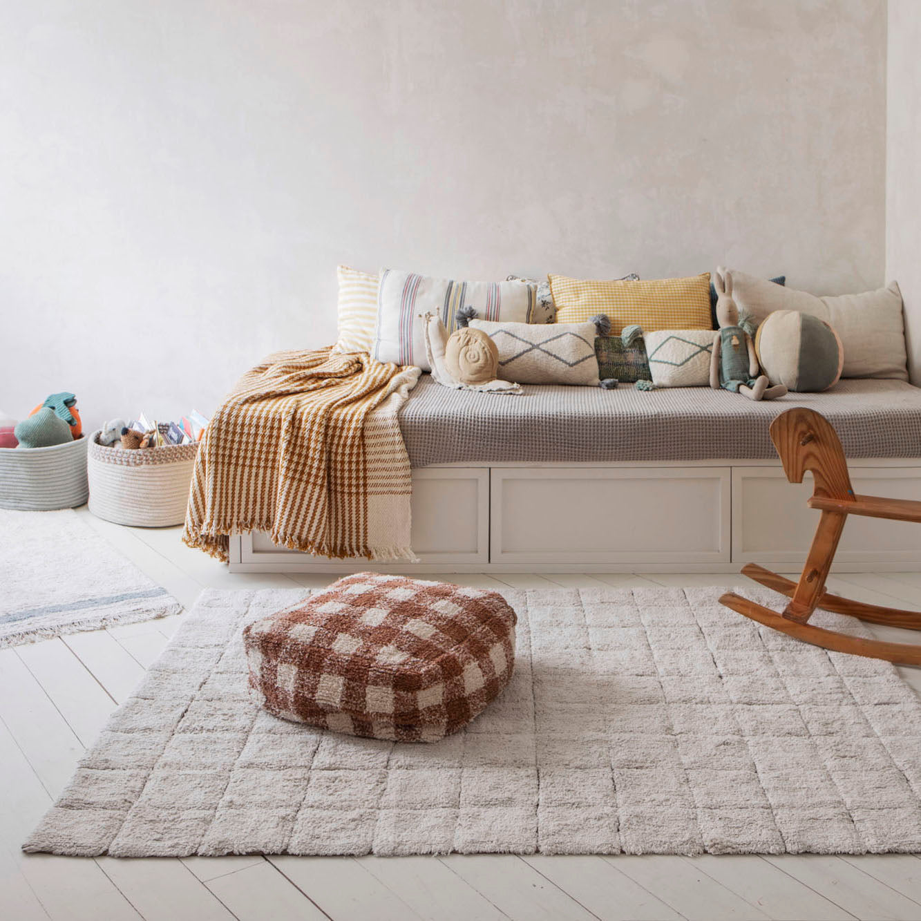 Vichy Toffee Pouf