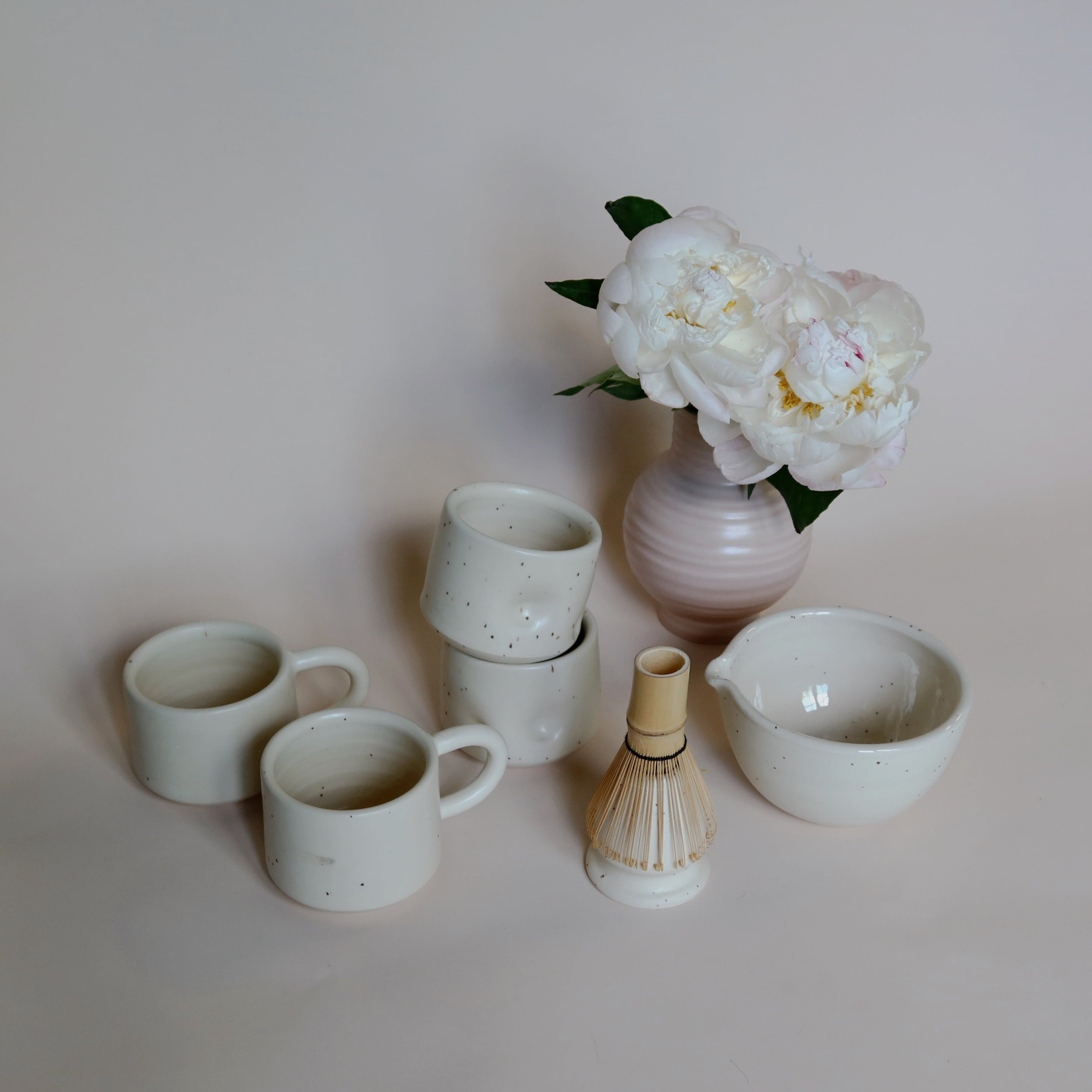 Elizabeth Handmade Matcha Holder | Beige
