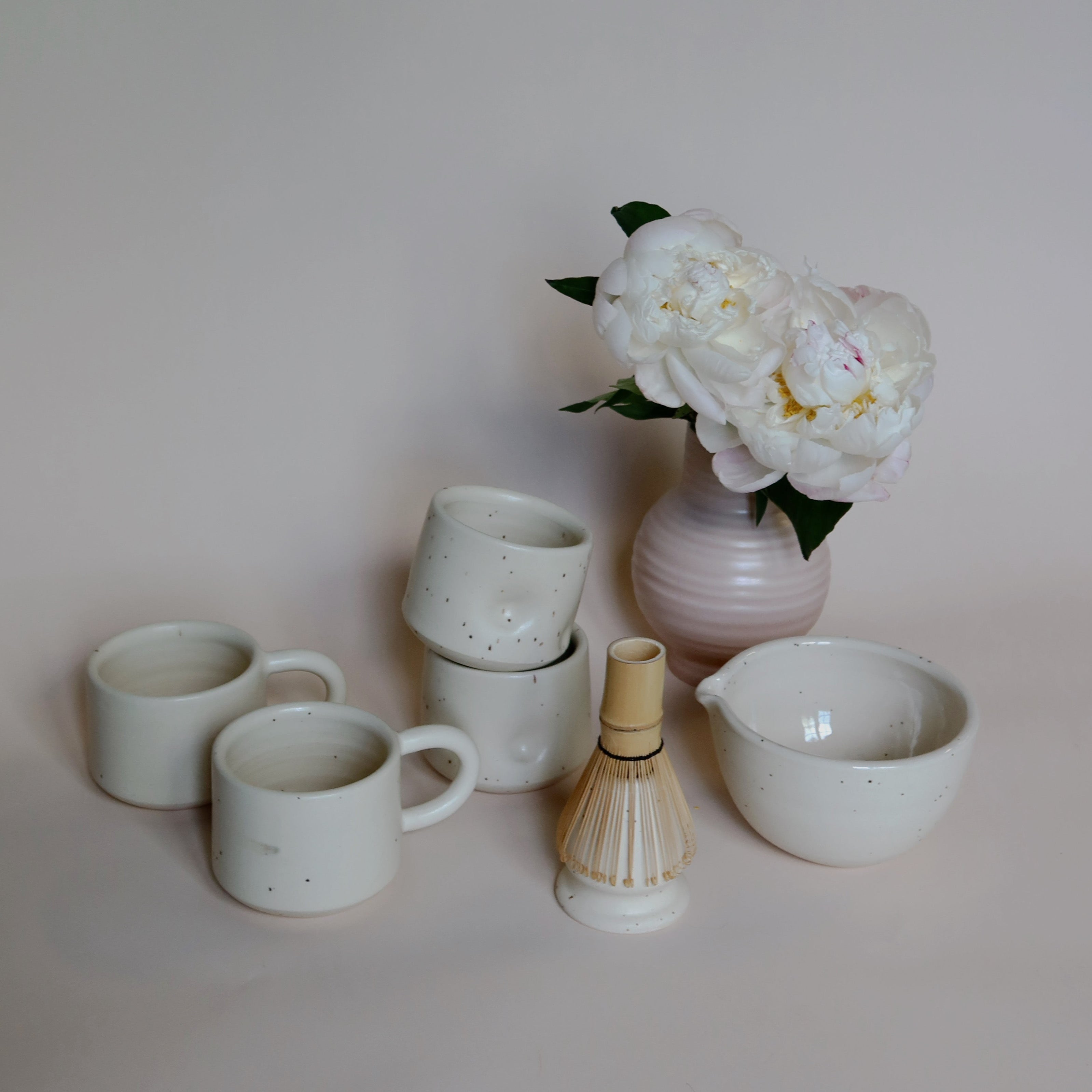 Elizabeth Handmade Matcha Holder | Beige