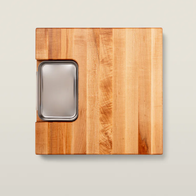 Boos Block Prep Master Series Newton Prep Master Cutting Board With Juice Groove & Stainless Pan, Maple