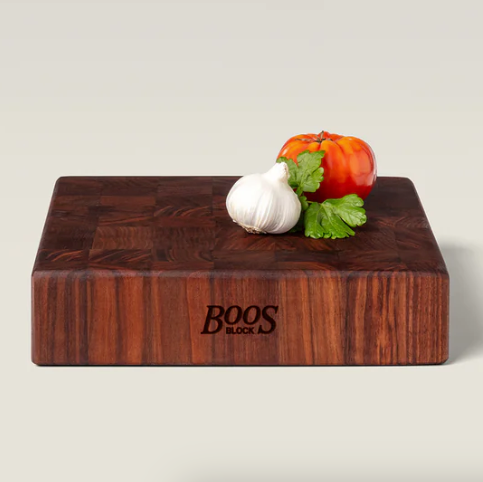 Boos Block Square Chopping Block, Reversible, End Grain, 3" Thick (CCB Series), Walnut