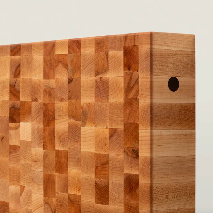 Boos Block Square Chopping Block, Non-Reversible, End Grain, 4" Thick (CCB Series), Maple