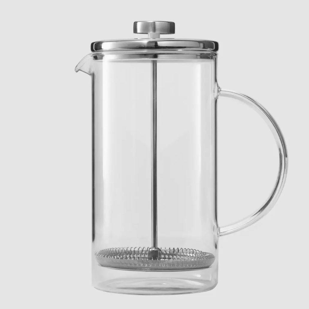Glass French Press with Stainless Steel Top