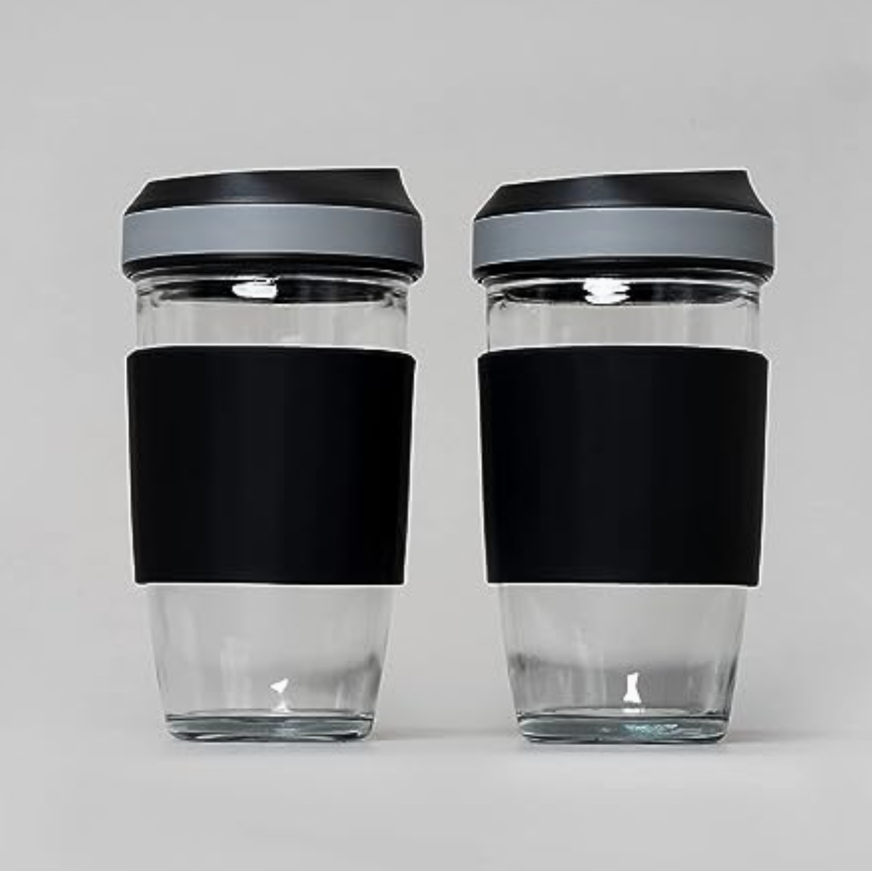 Coffee Cup with Silicone Wrap Set of 2