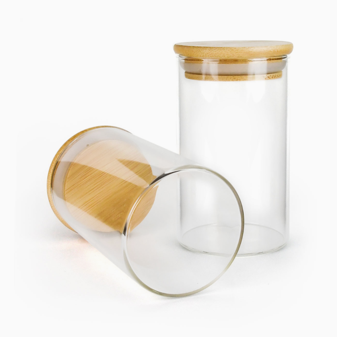 Bamboo Lid Spice Jars - 10oz