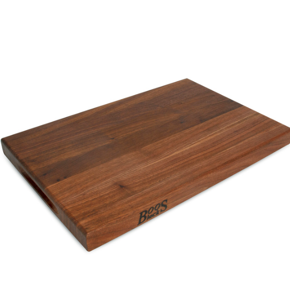 Boos Block R-Board Series Reversible Wood Cutting Board, 1.5-Inch Thickness, 18" x 12" x 1 1/2",Walnut