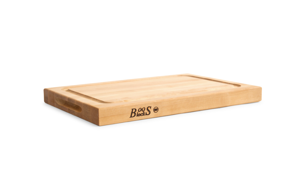 Boos Block BBQBD Reversible Wood Cutting Board, 1.5 -Inch Thickness, 18"X12"X1-1/2", Maple