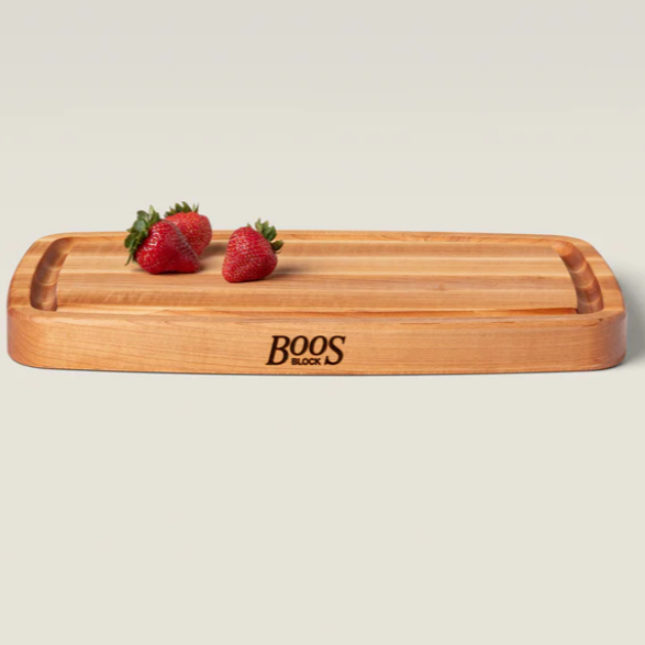 Boos Block CB Series Cutting Board with Rounded Edges and Juice Groove, 1-1/2" Thickness, Maple