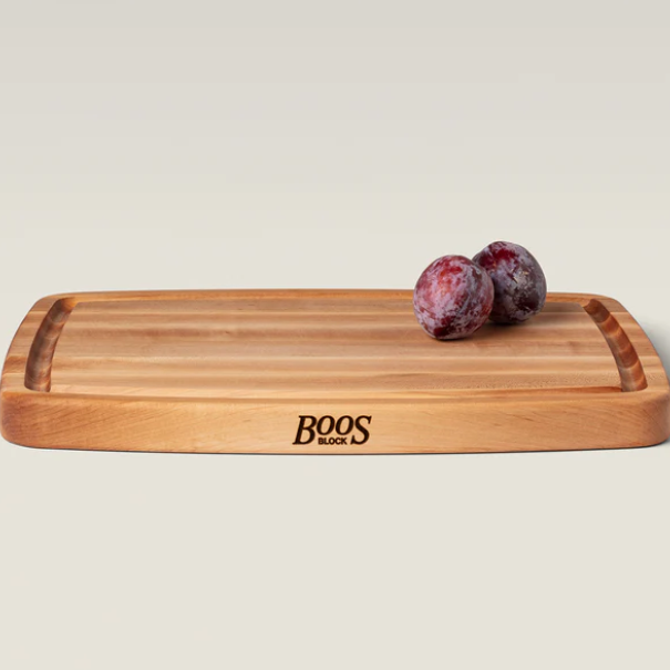 Boos Block CB Series Cutting Board with Rounded Edges and Juice Groove, 1-1/2" Thickness, Maple
