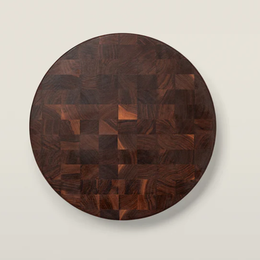 Boos Block Round Chopping Block, Reversible, End Grain, 3" Thick (CCB Series), Walnut