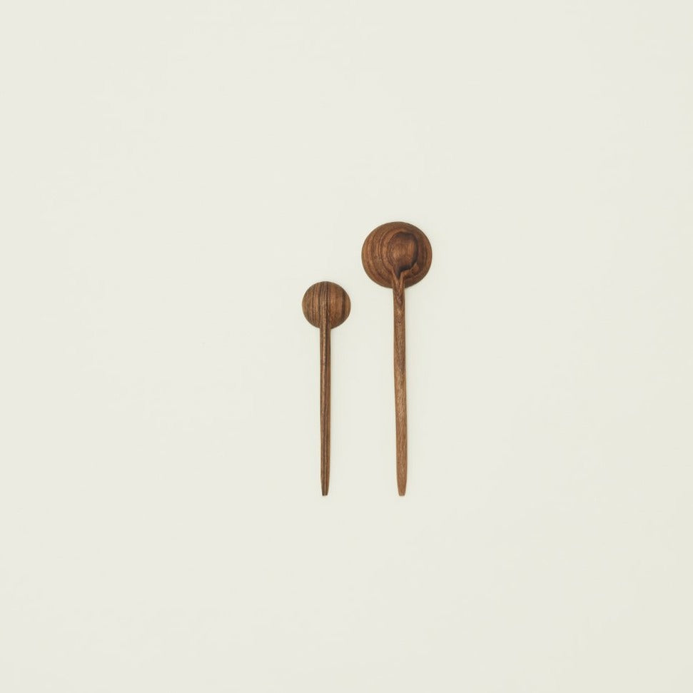 Hand Carved Walnut Spoon - Short Harira (Small)