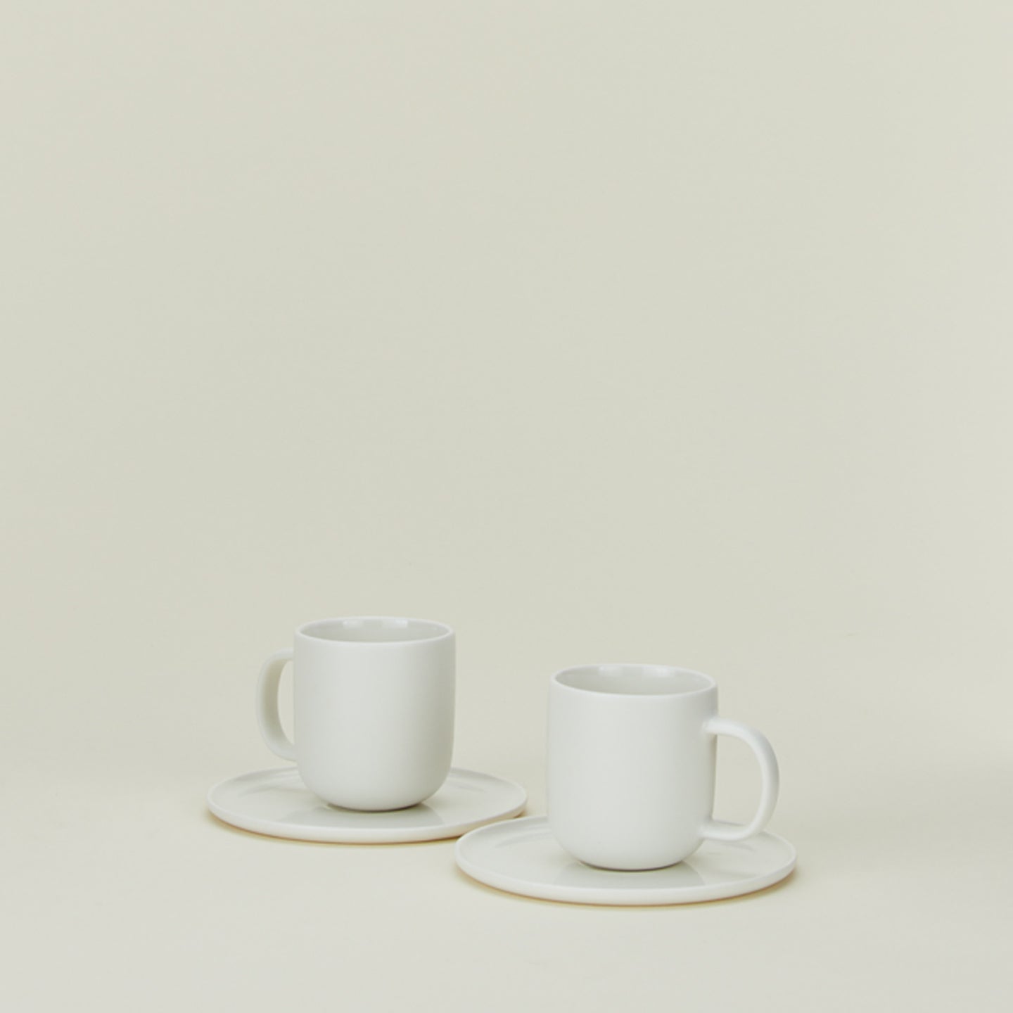 Simple Porcelain Espresso Mugs - Set of 2