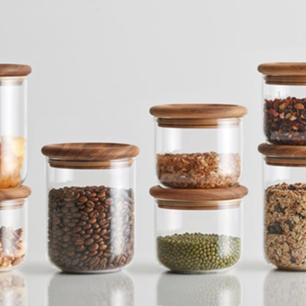 Baum Glass & Wood Airtight Canister