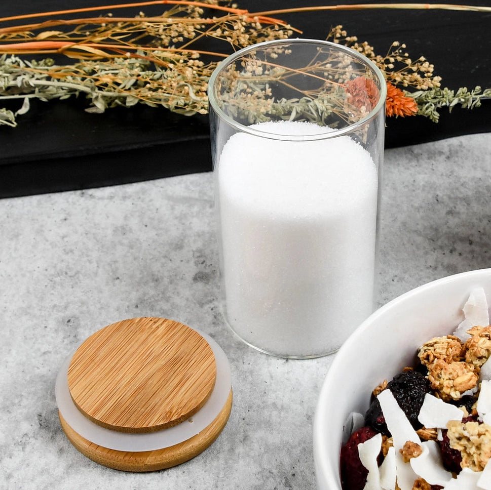 Bamboo Lid Spice Jars - 18oz