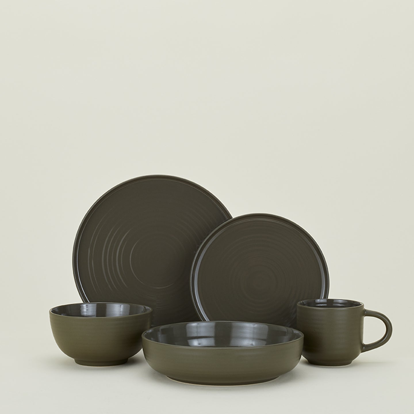 Essential Low Bowl - Set of 4, Olive