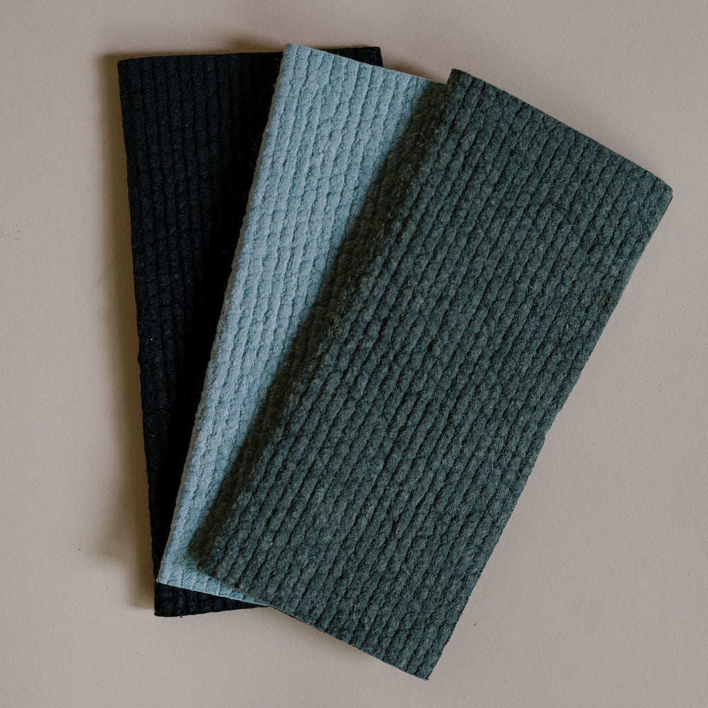 Swedish Sponge Cloth Set - Blue/Grey