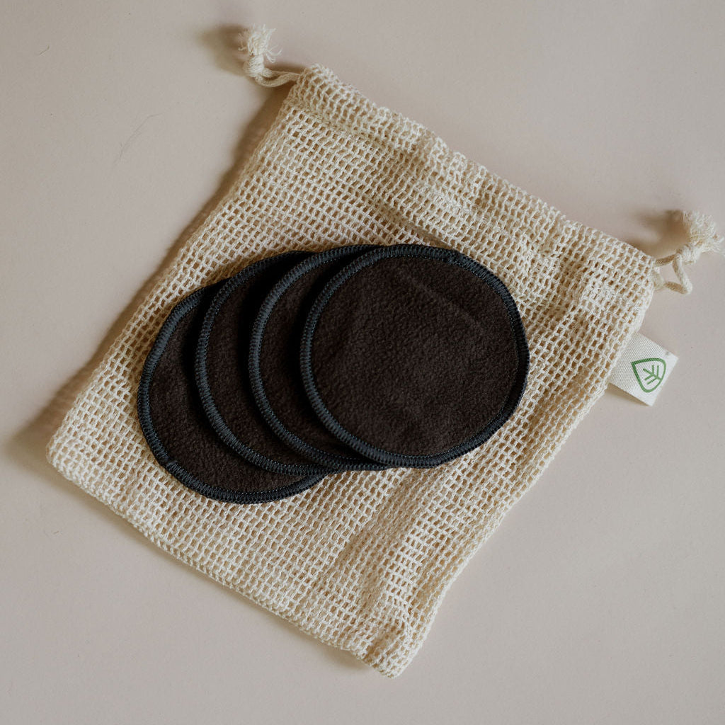 Reusable Cotton Rounds - Charcoal Set of 8