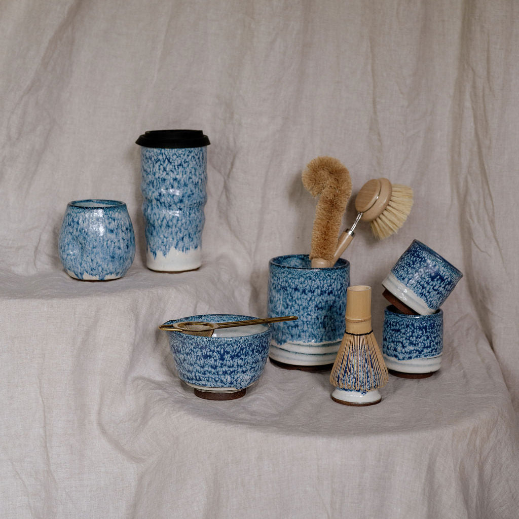 Ocean Breeze Handmade Ceramic Matcha Espresso Cup Mug