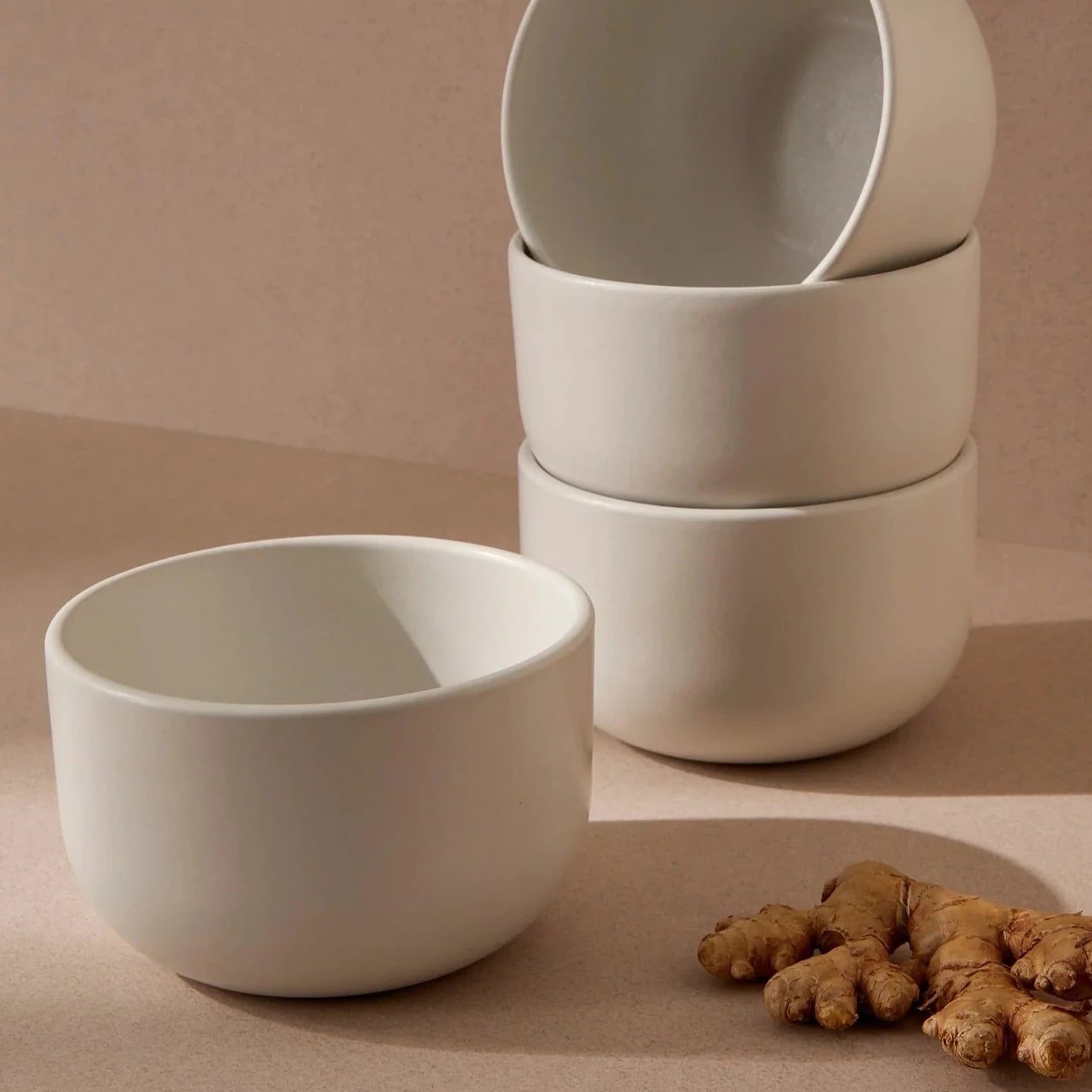 S/4 Tunisian Bowl - Matte White