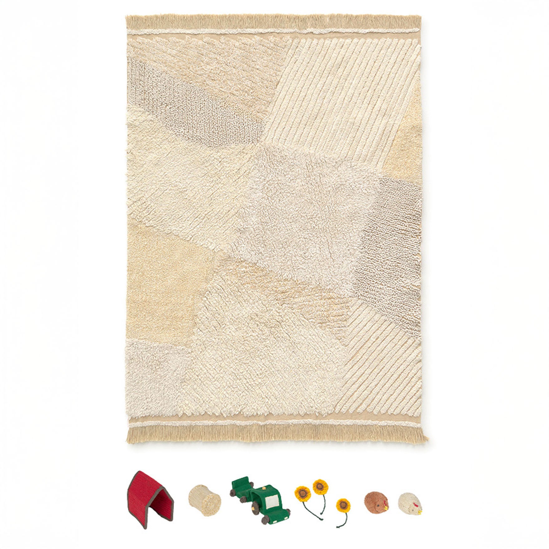 Farm Fields Washable Play Rug