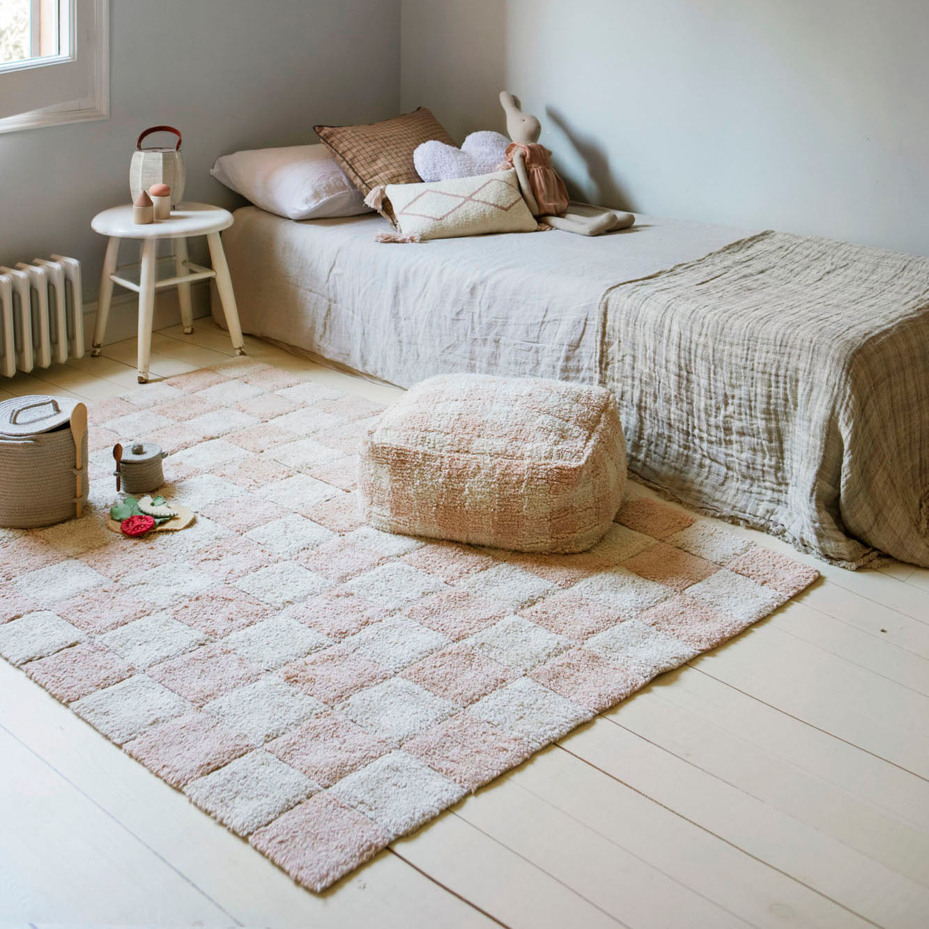 Rose Kitchen Tiles Washable Rug