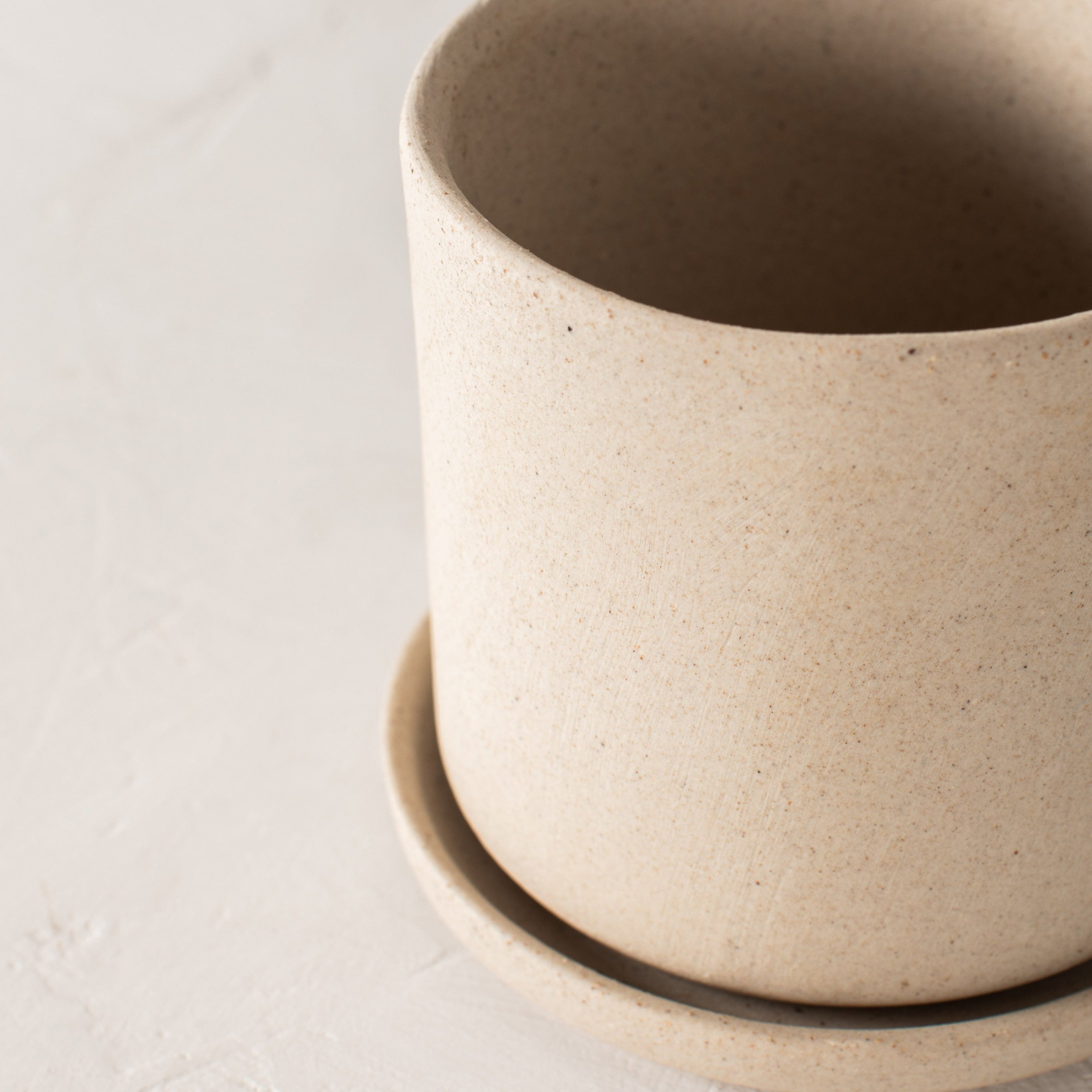 4" Minimal Planter | Raw Stoneware