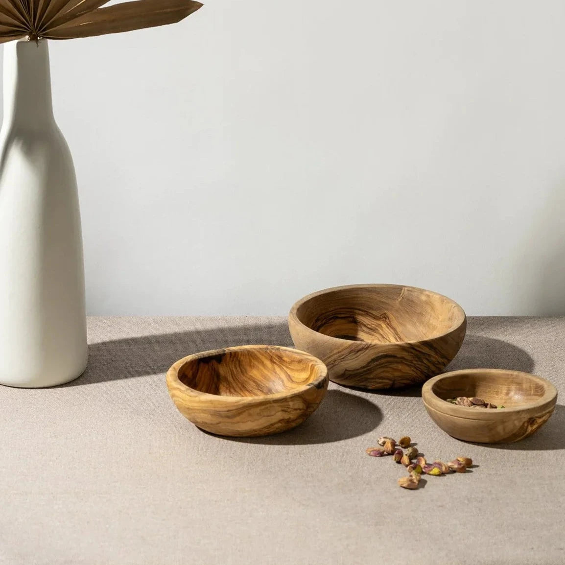 Olive Wood Nesting Bowls - set of 3