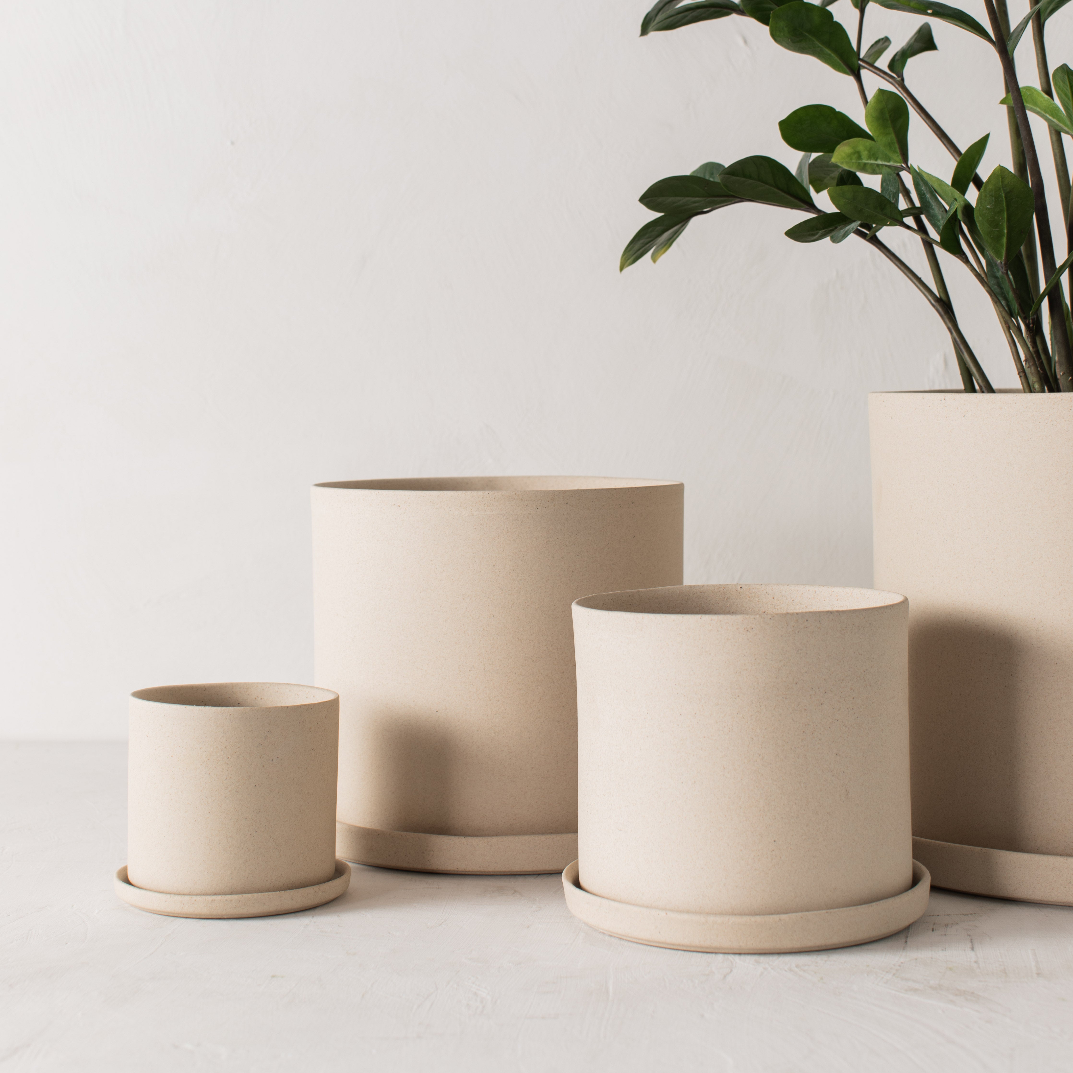 8" Minimal Planter | Raw Stoneware