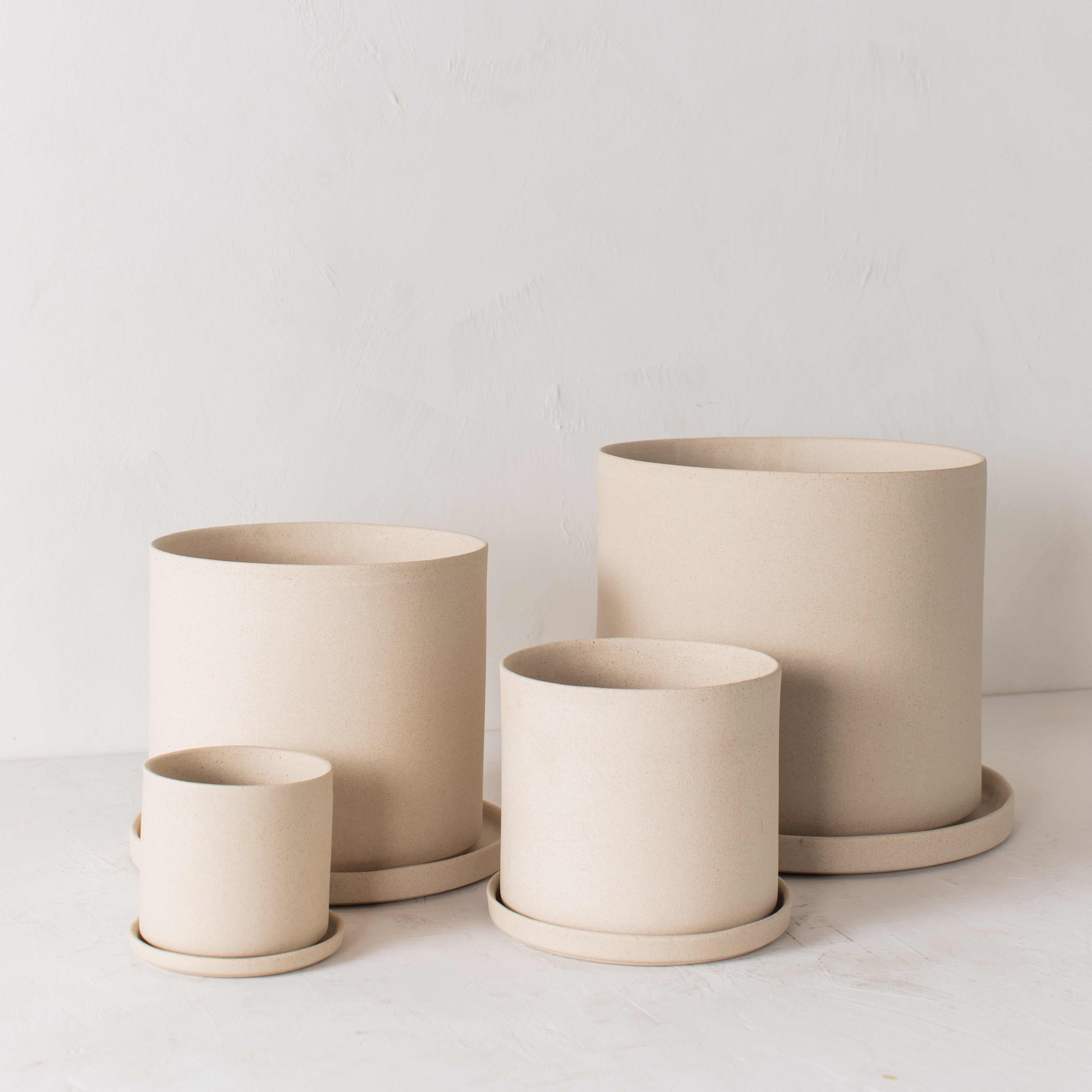 6" Minimal Planter | Raw Stoneware