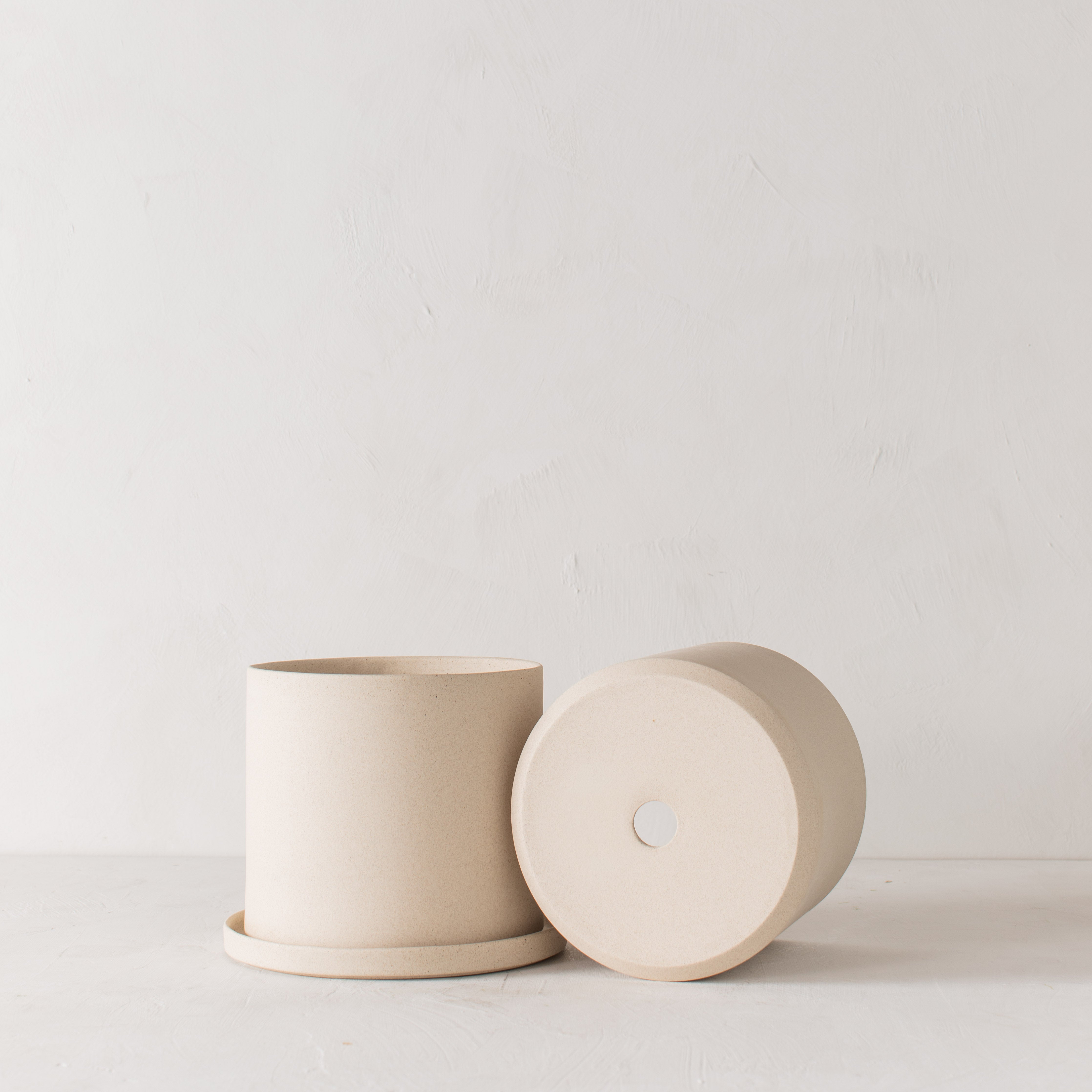 8" Minimal Planter | Raw Stoneware